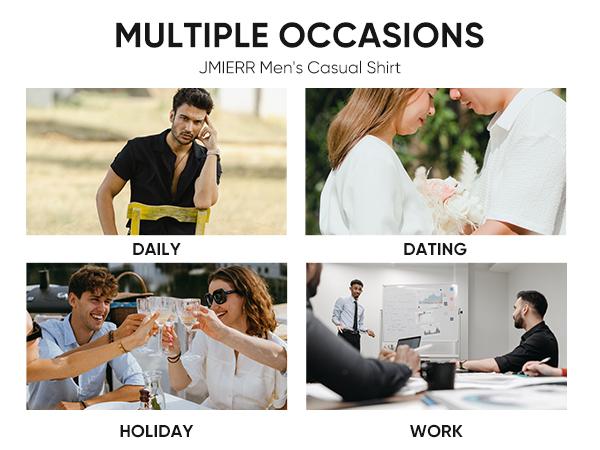 JMIERR Hawaiian Shirt for Men Button Down Short Sleeve Shirts Textured Casual Summer Beach Shirts with Pocket Shortsleeve Menswear Top