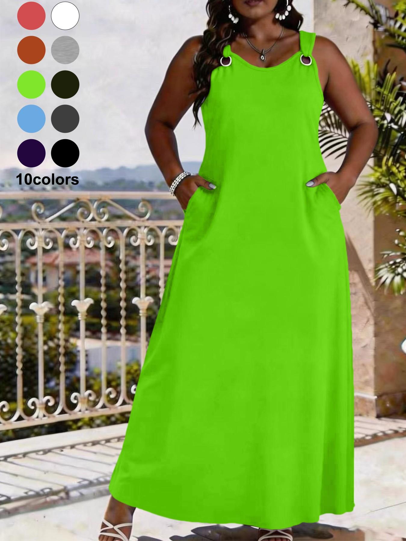 Elegant V Neck Sleeveless Dress for Women, Casual Loose-Fit Camouflage Pattern, Perfect for Daily Outings, Beach Parties, Summer Fashion Womenswear
