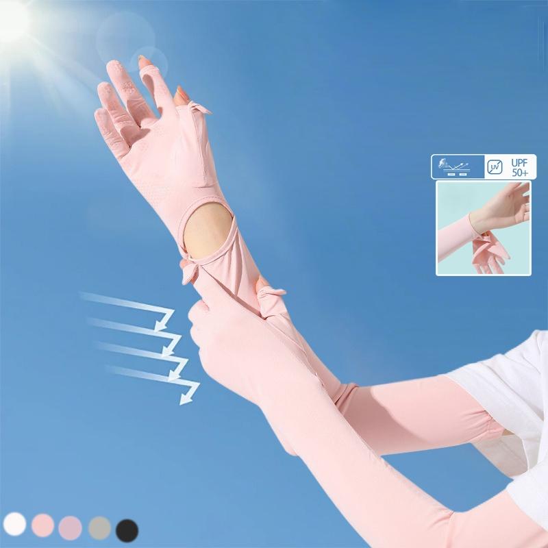 2 Pairs Long Arm Gloves for Men & Women, Touch Screen Compatible, Sunshade Driving Gloves, Motorcycle Riding Gloves, Motorbike Gloves, Breathable & Lightweight, Anti-Slip Grip, Ideal for Outdoor Sports, Cycling, Hiking, Fishing and Daily