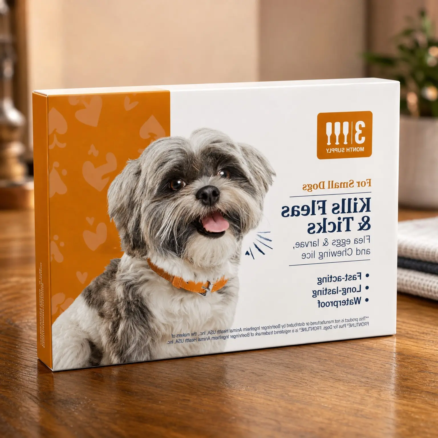 Flea and Tick Prevention & Treatment for Small Dogs, 3 Doses, Waterproof Topical, Fast Acting (5-22 lbs)Gift