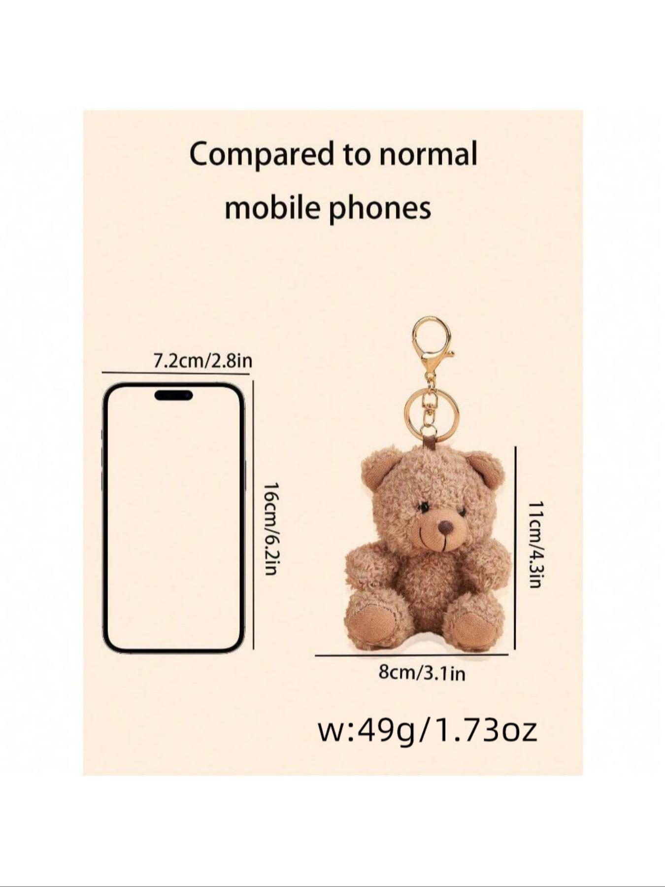 Cute Plush Teddy Bear Keychain, Car Keychain, Couple Plush Keychain, Keychain For Bags, for Car Keys, Mobile Phones, Cameras, Wallets, ID Cards, Badges