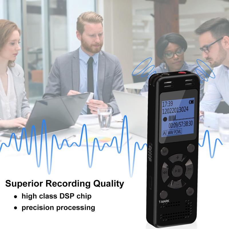 64GB Digital Voice Recorder for Lectures Meetings - 4648 Hours Voice Activated Recording Device Audio Recorder with Playback, Password