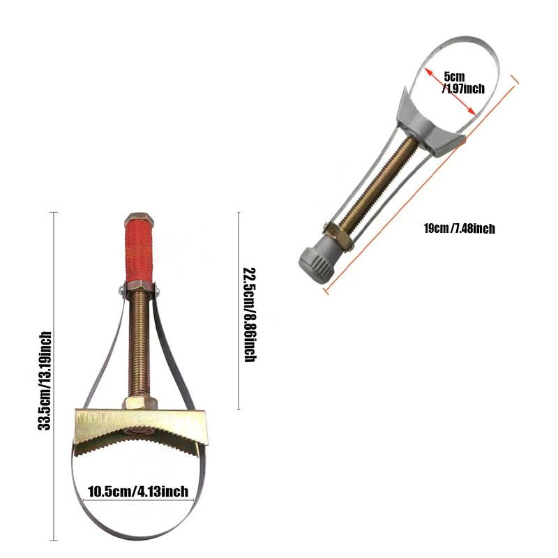 Multifunctional Adjustable Filter Core Wrench, Steel Belt Type, Oil Filter Removal Tool, Metal Working Parts, Machine Chain Disassembly Tool