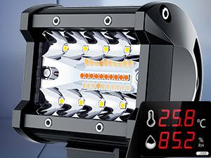 Nilight 2PCS 4Inch 60W LED Pods Spot Flood Amber White Light Bar Strobe 6 Modes Memory Function Off-Road Truck Car ATV SUV Cabin Boat with 16AWG Wiring Harness Kit-2 Lead dealsforyoudays