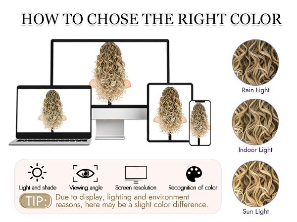 ORSUNCER HAIR Ponytail Extension 18 Inch Claw Clip ponytail extension Ombre Brown Soft Curly Clip on Ponytails for Women Natural Synthetic Layered Pony Tails Hair Extensions Easy To Go