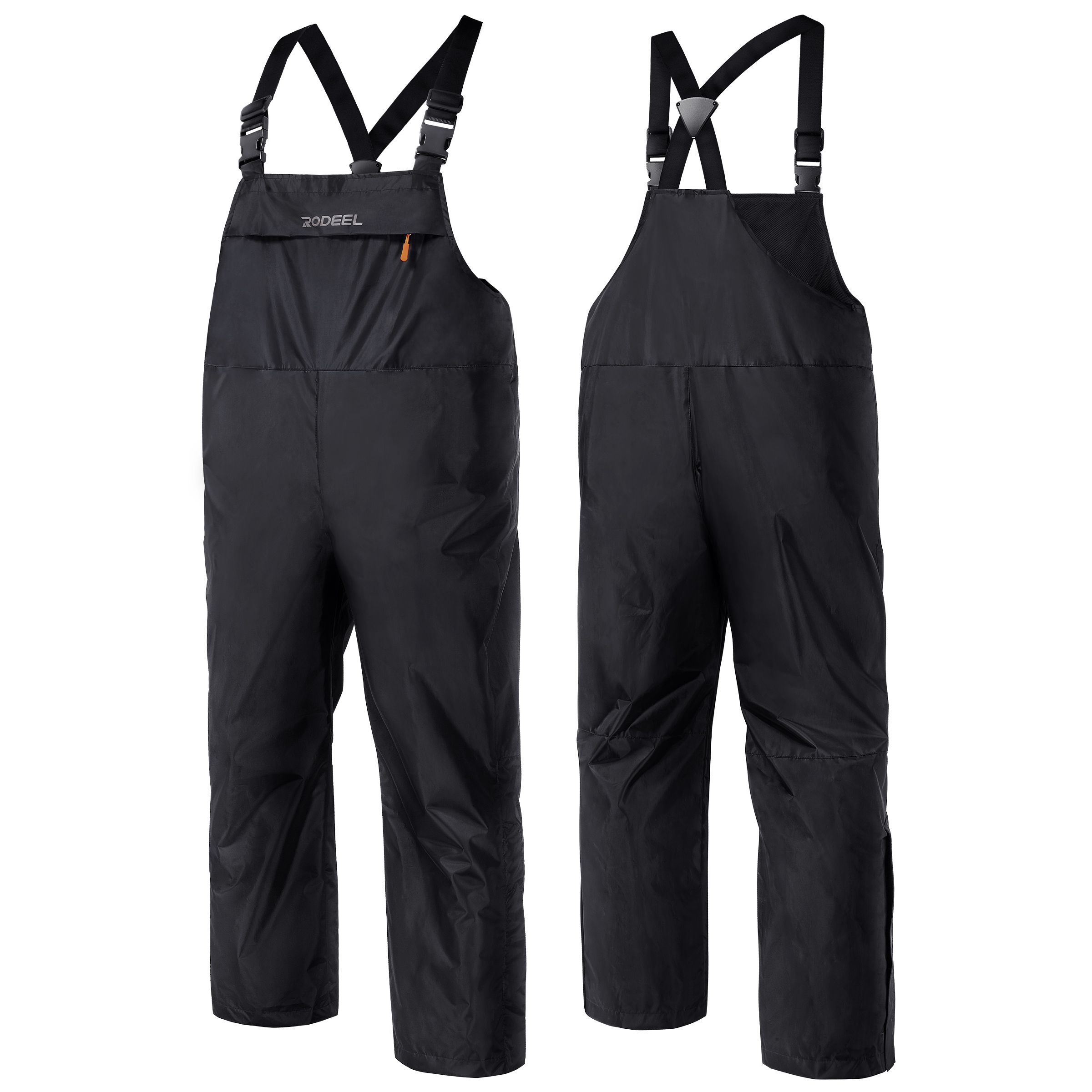 【RODEEL】717 Waterproof Bib Overalls Men Durable Rainwear with Adjustable Suspenders and Chest Pocket Relaxed Fit Pants Workwear for Outdoor Sports Hiking Fishing Boating Car Washing Construction Landscaping Gardening Workwear Menswear, Holiday Gift