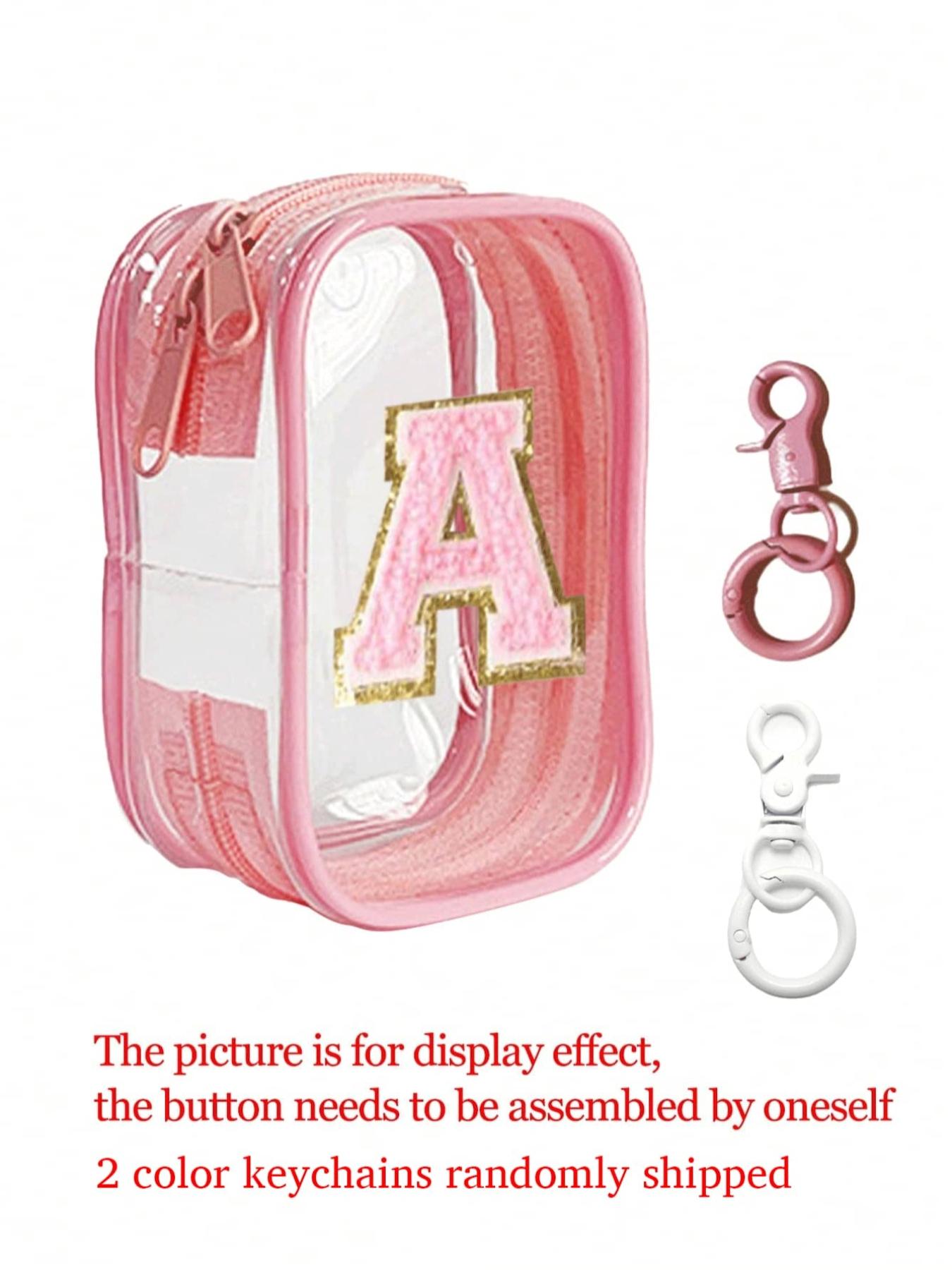 Portable mini transparent zippered storage bag, Zipper pouches, compact multi-functional storage bag, earphone charger storage box with key ring, transparent travel accessory, suitable for storing small items, data cable storage bag Organizer