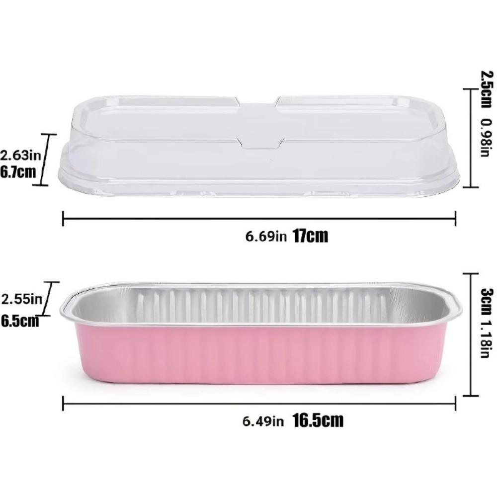 30 Pcs Mini Loaf Pans with Lids, 6.8 oz Rectangular Aluminum Foil Baking Pans, Mini Loaf Containers for Baking Cups, Cake Cups, Holiday Events