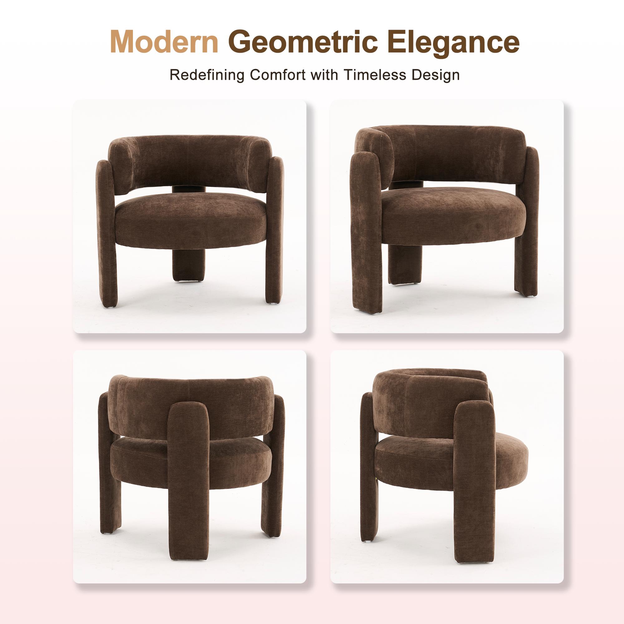 RIMIKING,Premium Barrel Accent Chair with Ergonomic Armrests, Plush Foam Padding, Sturdy Construction, Wrapped Back Detail, Easy-Unpack Design RIMIKING,Premium Barrel Accent Chair with Ergonomic Armrests, Plush Foam Padding, Sturdy Construction, Wrapped Back Detail, Easy-Unpack Design