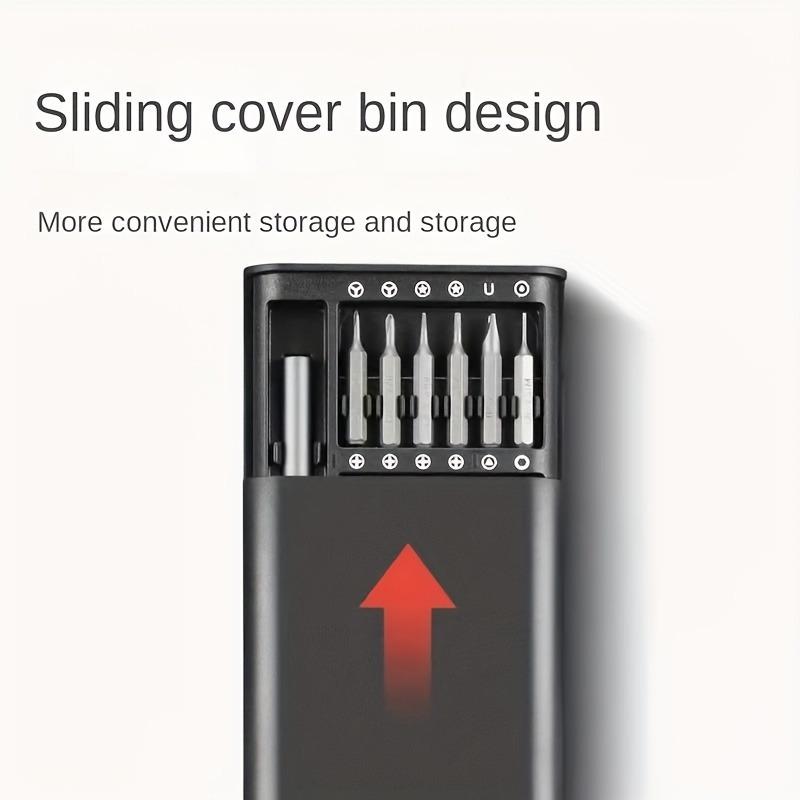 24-In-1 Multi-Functional Precision Screwdriver Set, Stainless Steel, Complete Tool Bit Removal, Compact Carrying Case, Professional Toolkit, Replaceable Screwdriver Bits, Multipurpose Switchable Screwdriver