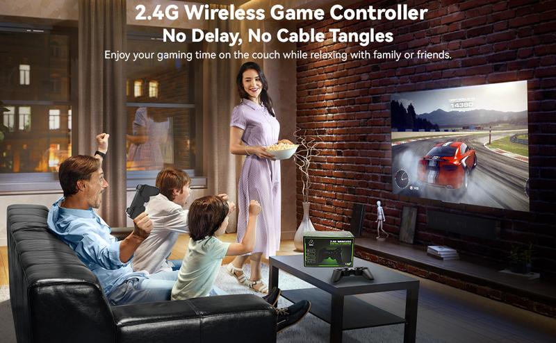 Retro Gaming Console with Dual Controllers, 20,000+ Games, 9 Emulators Built-in, 4K HDMI Output, Plug and Play Video Game Stick, Perfect for TV (64GB) Wireless Usb