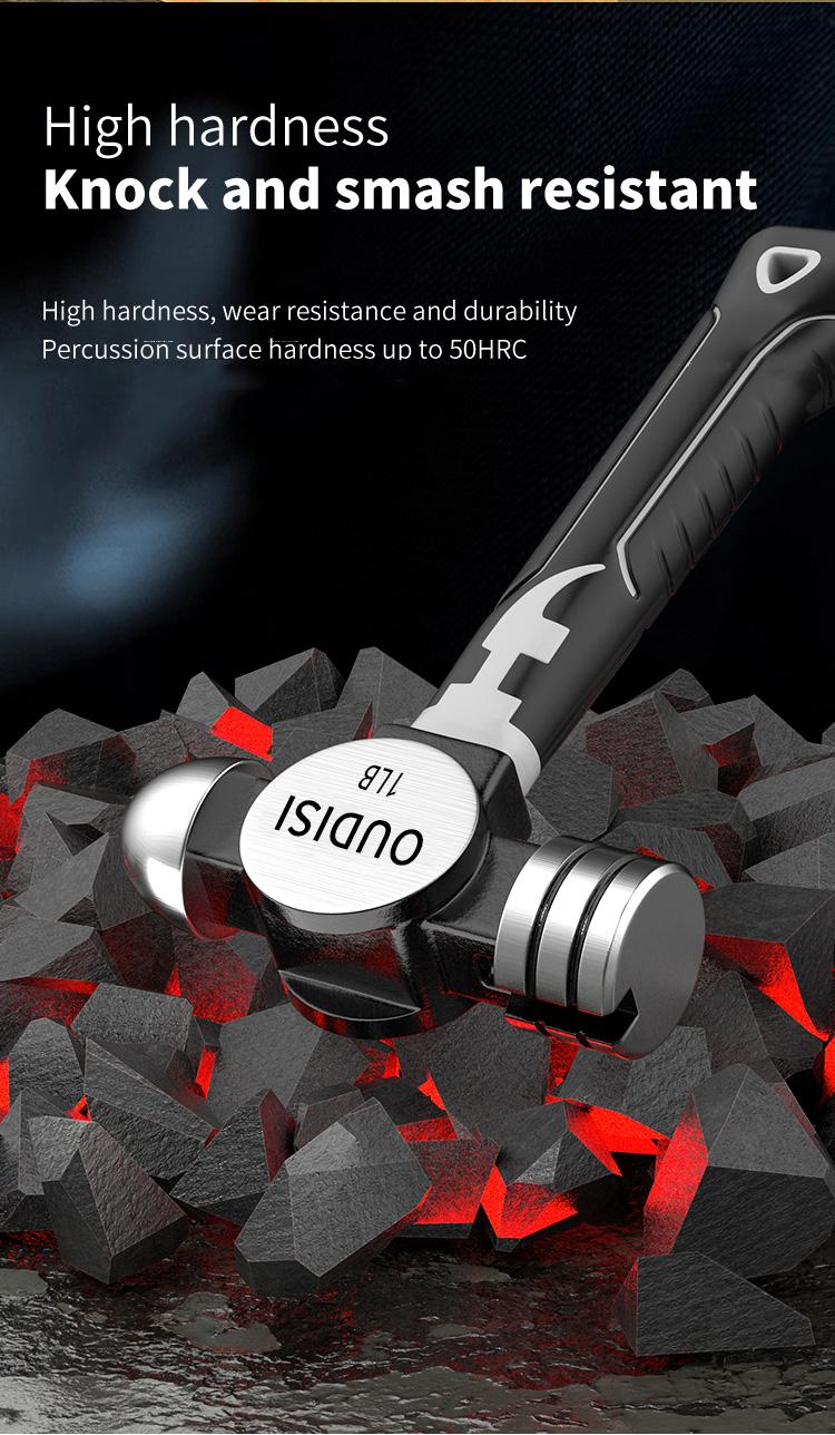 OUDISI Multi-Function Mini Hammer Set, Industrial-Grade Manual Hammer, Portable Shock-Absorbing Short-Handle Mini Hammer, Ideal for Woodworking, Household Use, Construction, Automotive Emergency Escape, and DIY Projects