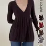 【Black Friday】Women's Y2K Vintage Sweater, Soft Long Sleeve V-neck Knitwear for Women