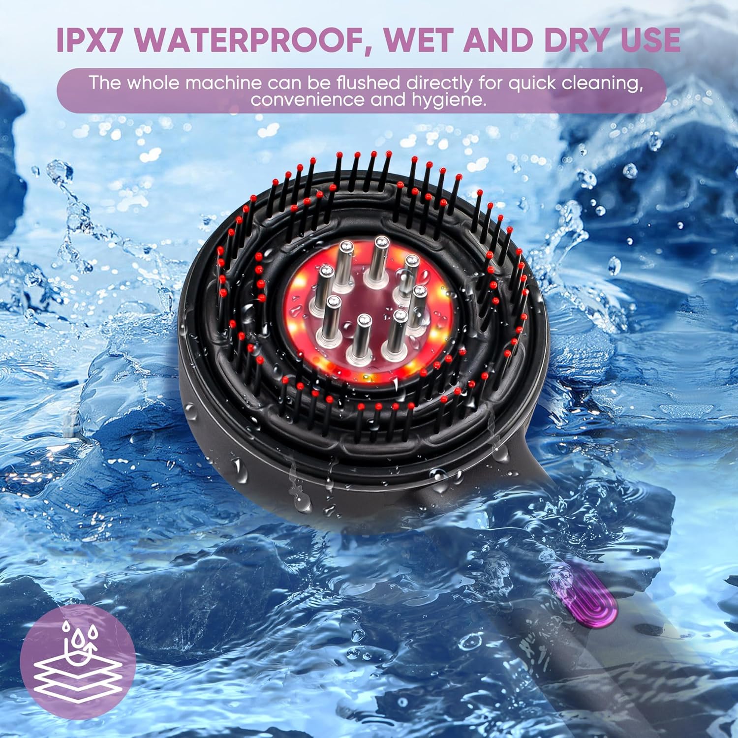 3 in 1 Scalp Massager Hair Oil Applicator,Electric Scalp Brush for home use,IPX7 Waterproof Electric Head Massager Scalp Massage Comb, Rechargeable Scalp Massagers