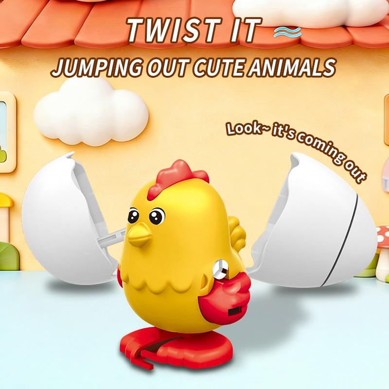 Mischievous Surprise Egg Cartoon Animal Toy, Fun Unsteady Walk Design, Easy Carry Gift Idea, Perfect for Kids & Collectors