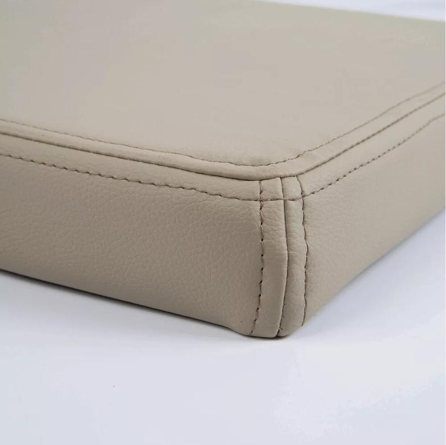 CROSSDESIGN Fit For 2007-2014 Chevy Silverado GMC Center Console Lid Pull Over Cover Armrest Pad Beige