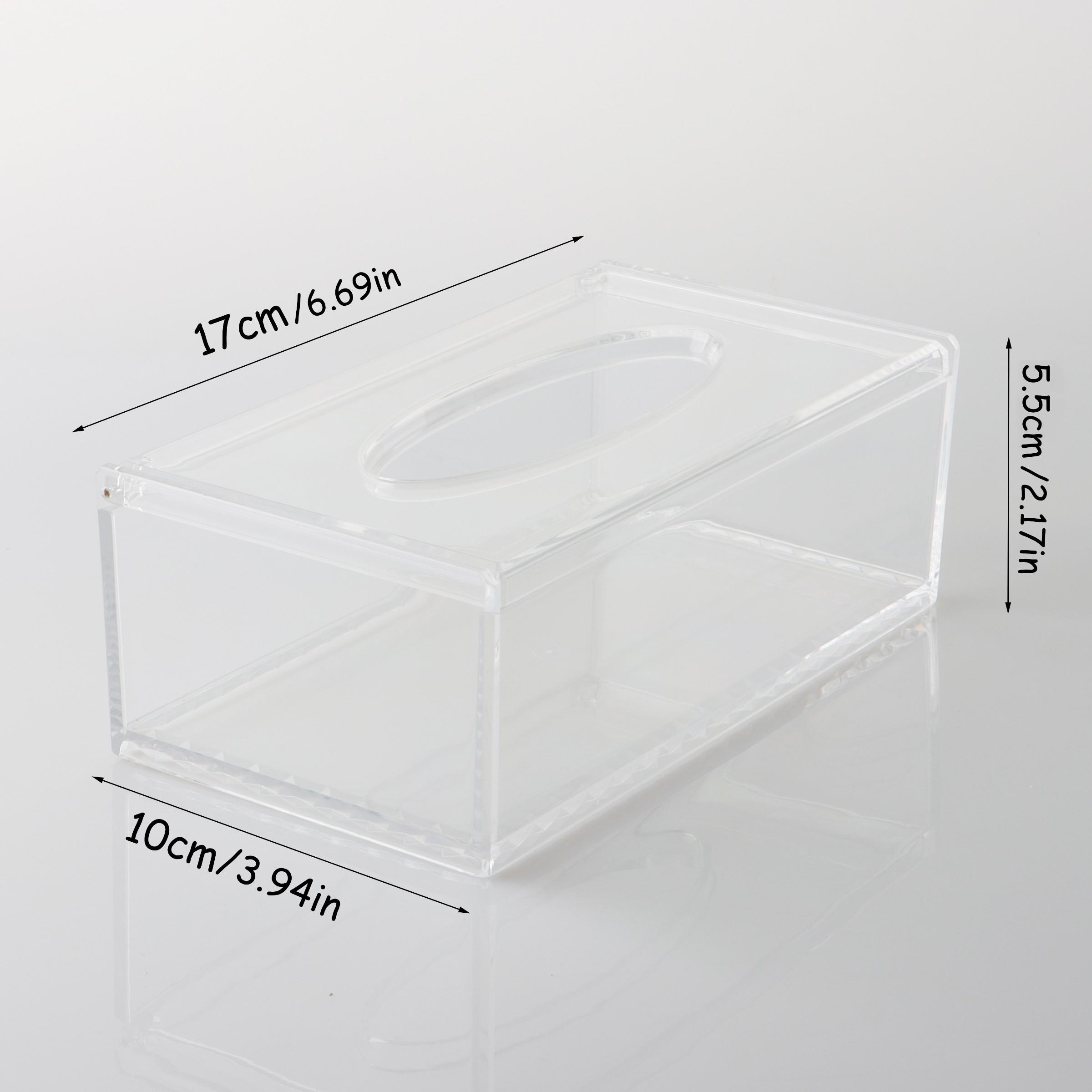 Transparent Acrylic Napkin Holder, Rectangular Design, Ideal for Bathroom Kitchen Car Restaurant, Durable Modern Aesthetic, Tissue Holder