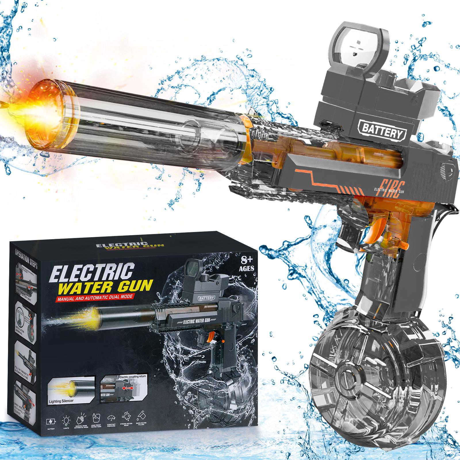 Electric Water Gun for Kids Adults - Automatic Squirt Gun With up to 32 Ft Long Range, Summer Outdoor Beach Swimming Pool Party Super Soaker Toys, Gift for Kids Age 8 9 10 11 12 Years Old Boys