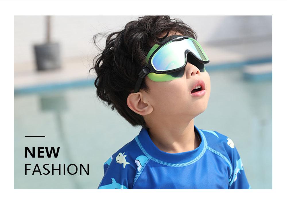 New large frame swimming goggles, waterproof and anti-fog swimming goggles, colorful high definition comfortable and cool equipment