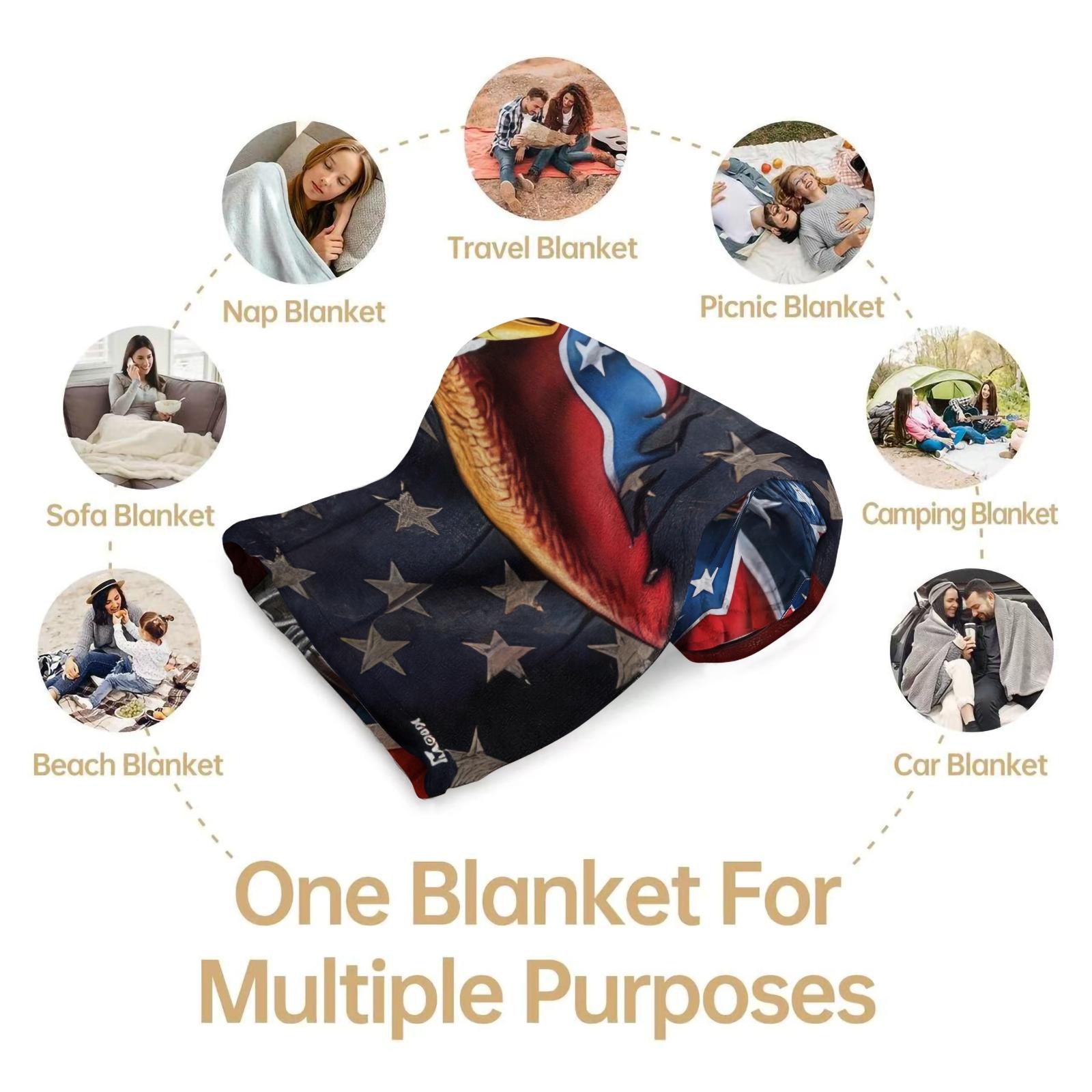 A unique eagle flag pattern design blanket — a soft, comfortable, and lightweight throw perfect for decorating bedrooms and guest rooms, Stylish Blanket