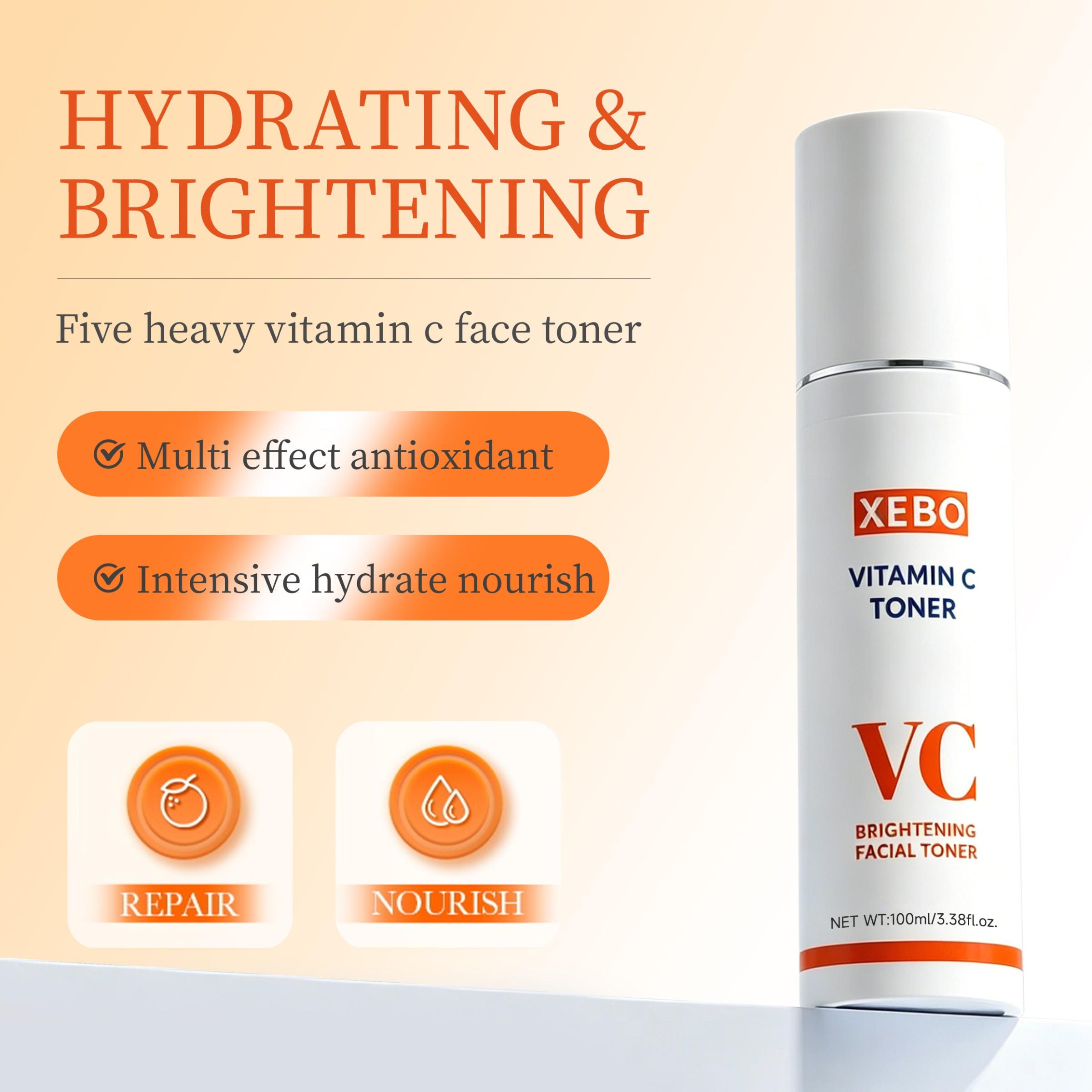 2-Piece Facial Care Set with VC & Cleanser and Toner, Gentle Skincare Routine for Radiant Skin, Ideal for Sensitive Skin Care