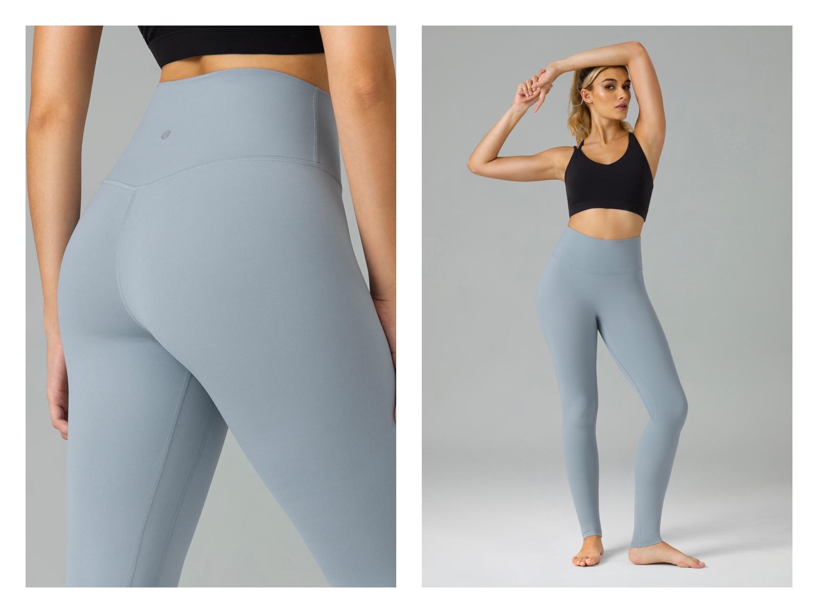 Colorfulkoala Women's No Front Seam Leggings Light Color Edition Dreamlux  High-Waisted Yoga Pants Tummy Control Athletic Workout Leggings with Inner Pocket 25"/28"