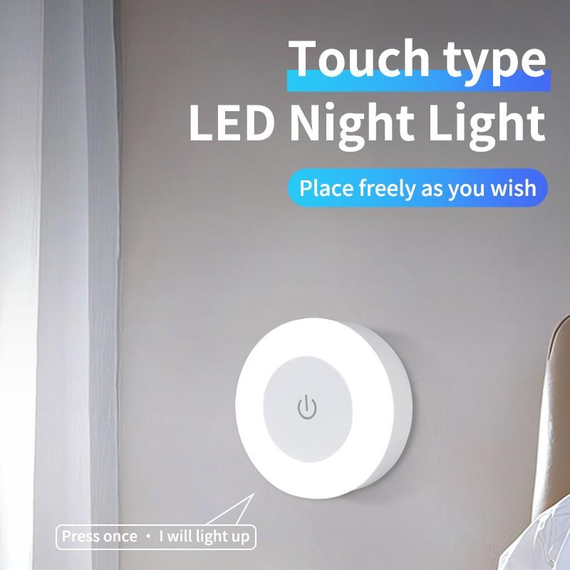 Adjustable Night Light Touch Sensor Bedside Lamp, Rechargeable LED Nightlight for Bedroom Living Room Nursery, Energy Saving Tabletop Design