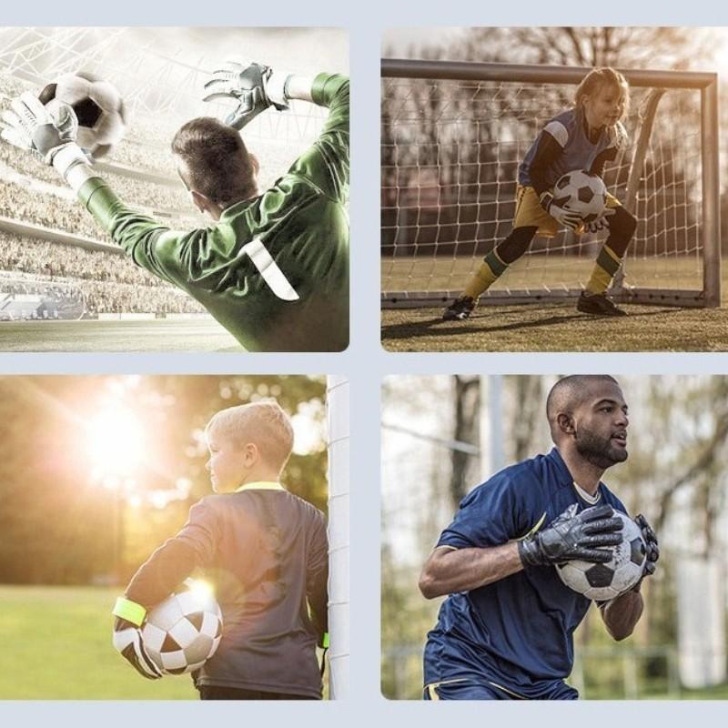 Adult Children Women Men Football Training Goalkeeper Gloves, Thick Anti-Slip Wear-Resistant Latex Goalie Gloves, Soccer Practice Equipment