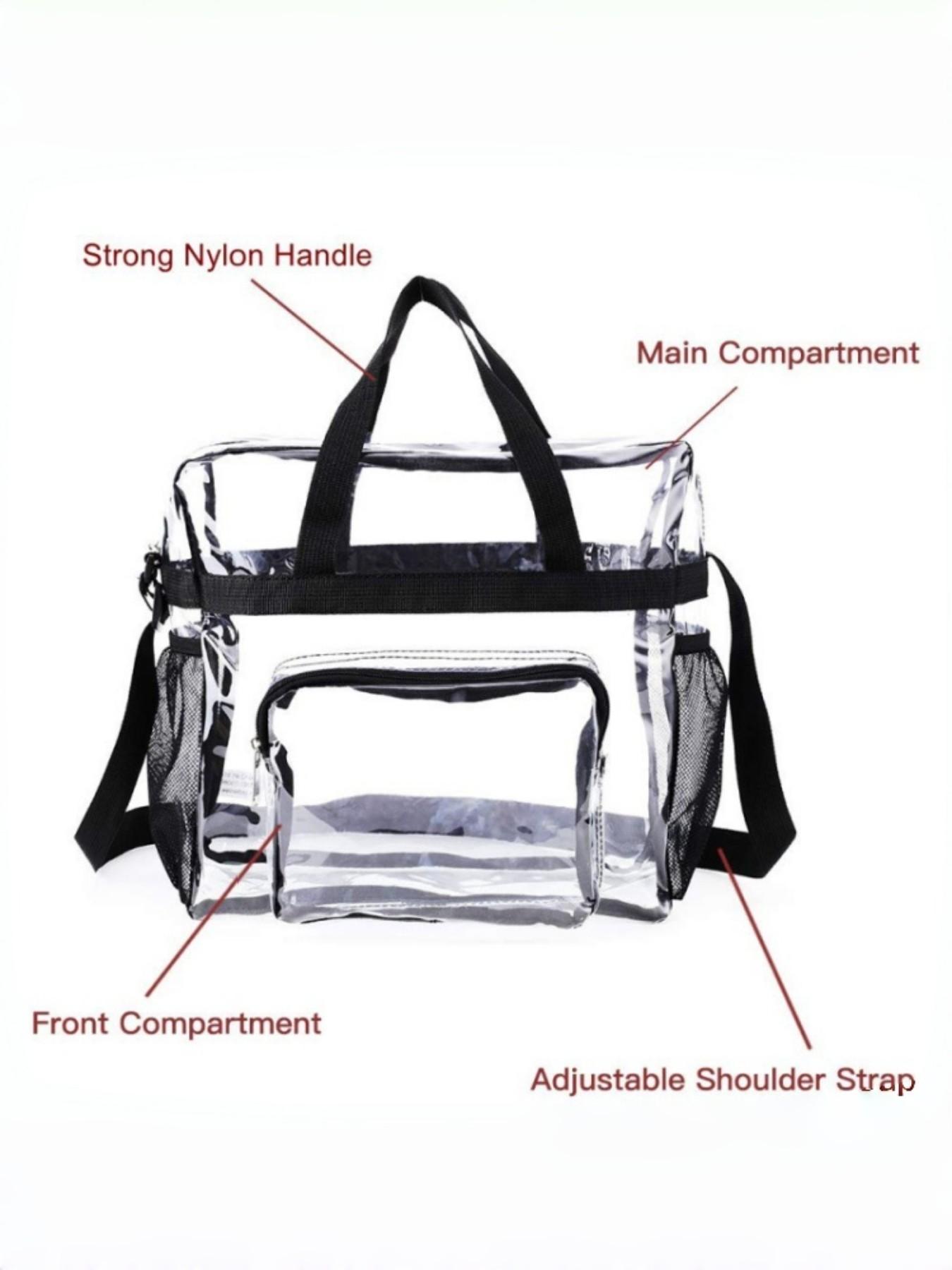 Fashionable Transparent PVC Storage Bag, High-Value Large Capacity Handheld Travel Bag, Lightweight Shoulder Bag for All Seasons