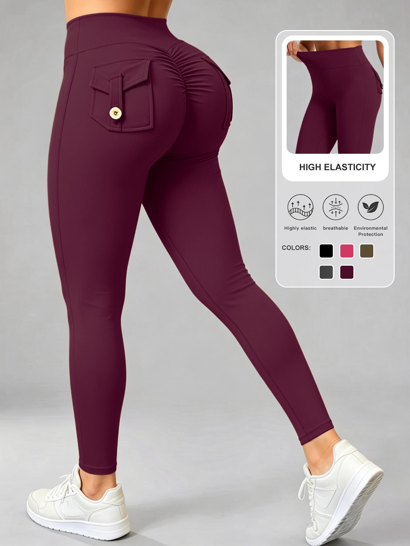 Women's High-Waisted Sporty Skinny Trousers, Athletic Skinny Pants, Ruched Butt-Lifting Yoga Pants, High Waist Sportswear, Comfortable for All Seasons, Ideal for Active Lifestyle
