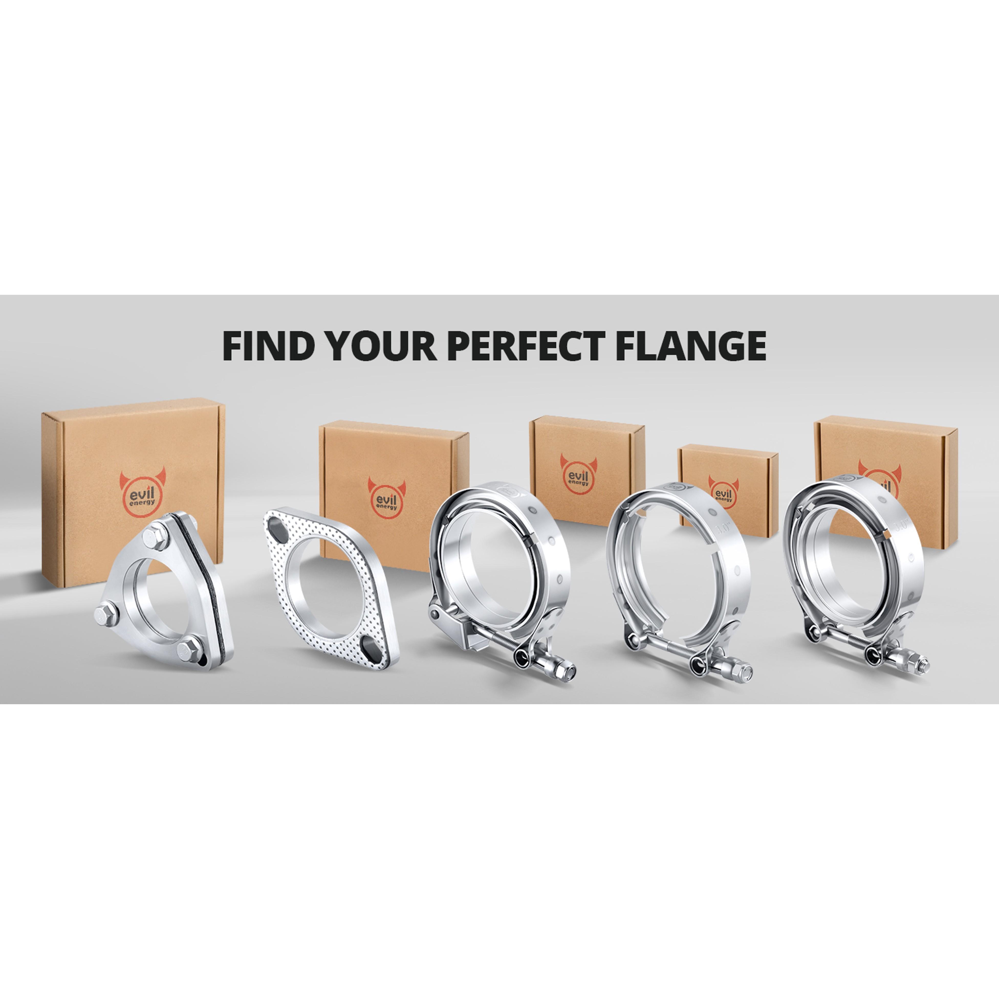 4PCS 304 Stainless Steel V-Band Clamp with Flange (Male & Female) - 2.5 Inch Diameter 4PCS 304 Stainless Steel V-Band Clamp with Flange (Male & Female) - 2.5 Inch Diameter