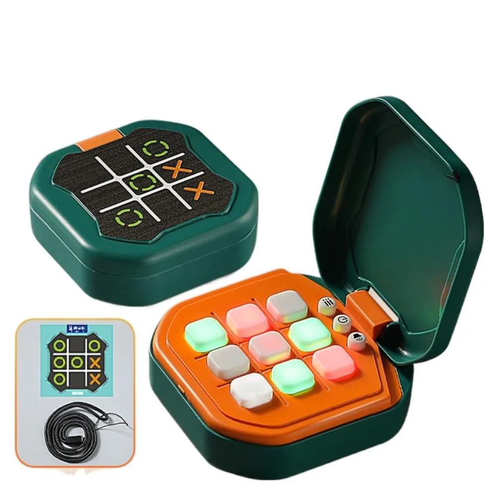 Electronic Tic-Tac-Toe Game, 9-in-1 Handheld Digital Puzzle Toy with Board, Tabletop Games, Portable Travel Brain Teaser Gift for Kids & Adults, Handheld Game Console