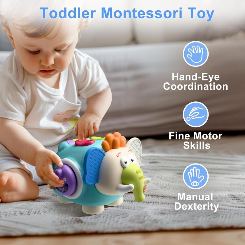 Elephant Baby Soothing Toy, Calms Emotions, Suitable for Babies over 3 Months, Car & Home Use, No Batteries Needed, Perfect Birthday Gift, Christmas Gift