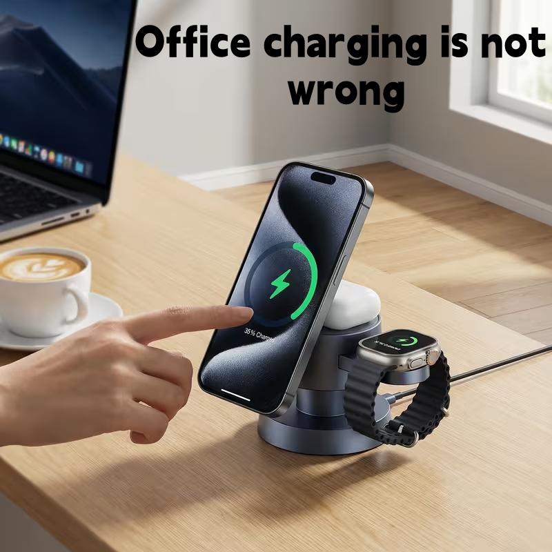 Mushroom Lamp 15w Fast Charger, Magnetic 4-In-1 Wireless Charger, Nightstand Preferred, Fast Charge Mobile Phone/watch/headphones, Electronic Gadgets
