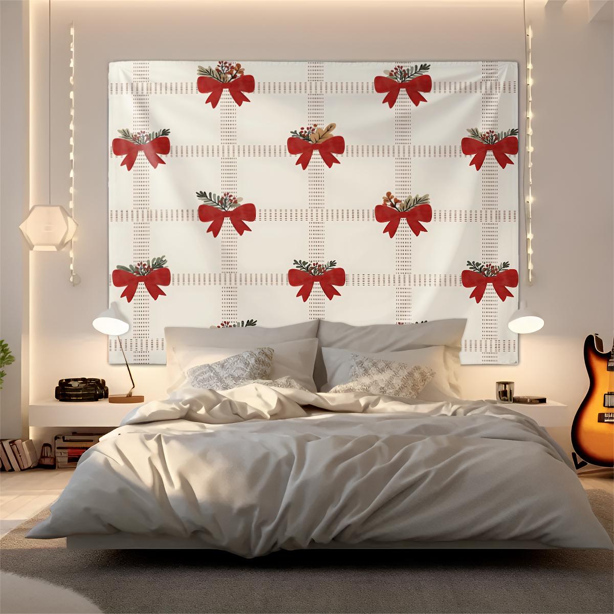 Bow Series Cute Romantic Sweet Decorative Tapestry, Gentle Healing Girlish Aesthetic, Photo & Party Backdrop, Housewarming Birthday Valentine's Day Christmas Gift