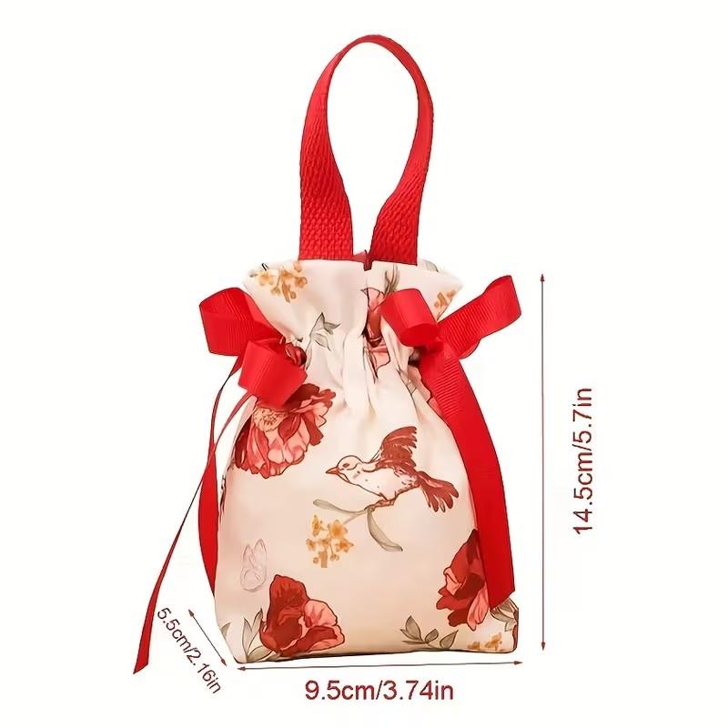 reusable durable canvas bundle gift bag-elegant storage bag, suitable for jewelry, candy, party gifts, wedding decorations, Christmas, Valentine's Day and Spring Festival gifts.