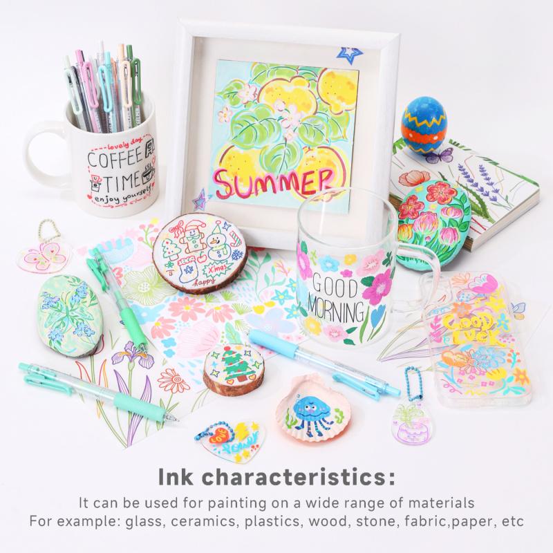 36/54/72/90 Colors Acrylic Painting Gel Pen,Retractable 0.7mm Tip,Rich Color Large Capacity Ink Pens,,For Diary,Card,DIY,Coloring, Doodling, Stackable colors, Clip Acrylic Gel Pen,Crafts Art Supplies