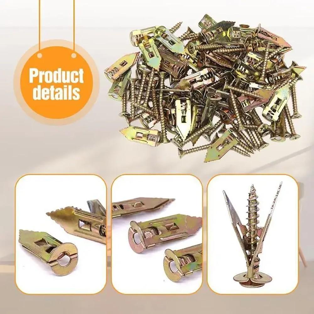 120/240/360 PCS Galvanized Self‑Drilling Drywall Anchors Screws Combo, 12x30mm Wall Fasteners, Drill‑Free Setup, 66LB Support for Home Office Fixtures