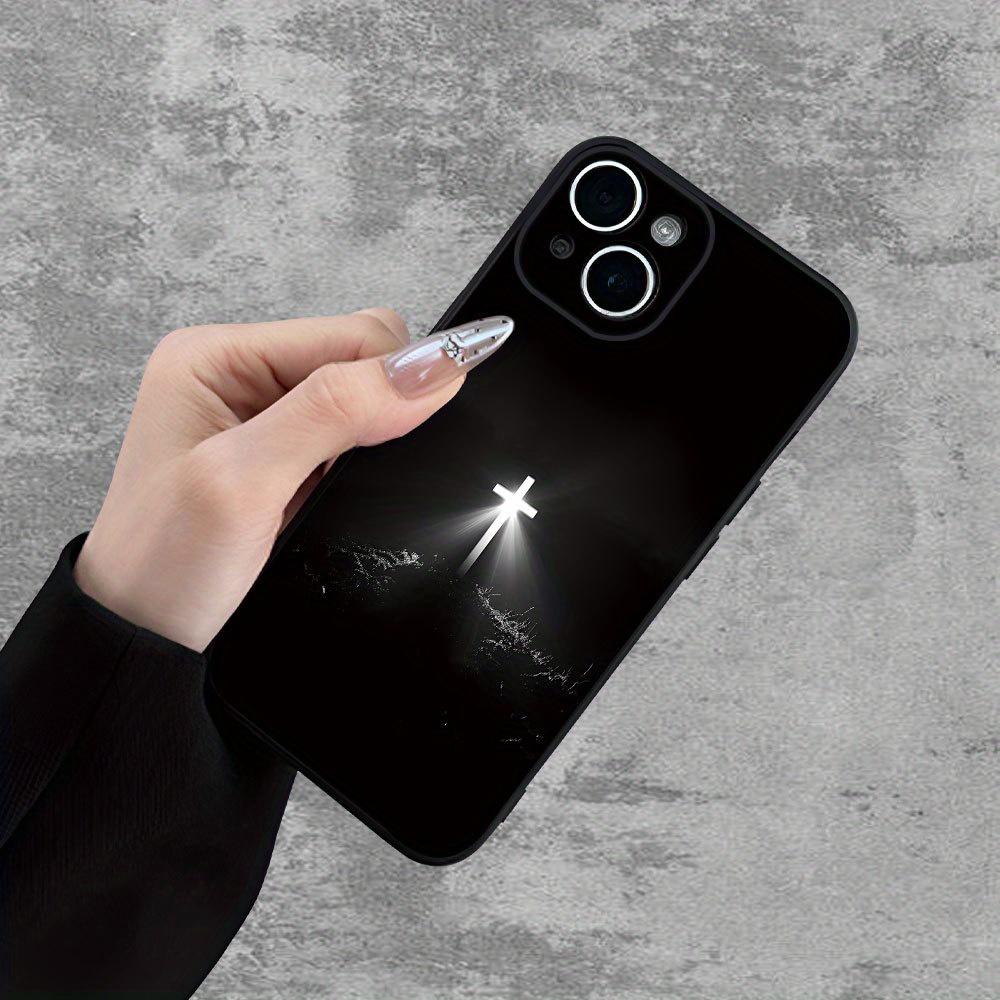 Cross Pattern Shockproof Case for iPhone 15/15 Plus/15 Pro/15 Pro Max/11-16 Promax, Cover, Accessories, Simple Design, Perfect Gift