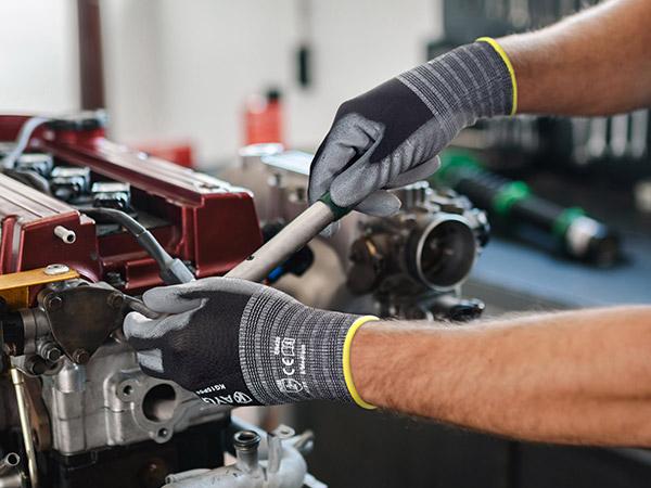 KAYGO Work Gloves PU Coated 12 Pairs, KG15P,Nylon Liner with Flexible Polyurethane Coating, Safety Work Gloves for DIY, Assembly, Warehouse, Light Duty Work