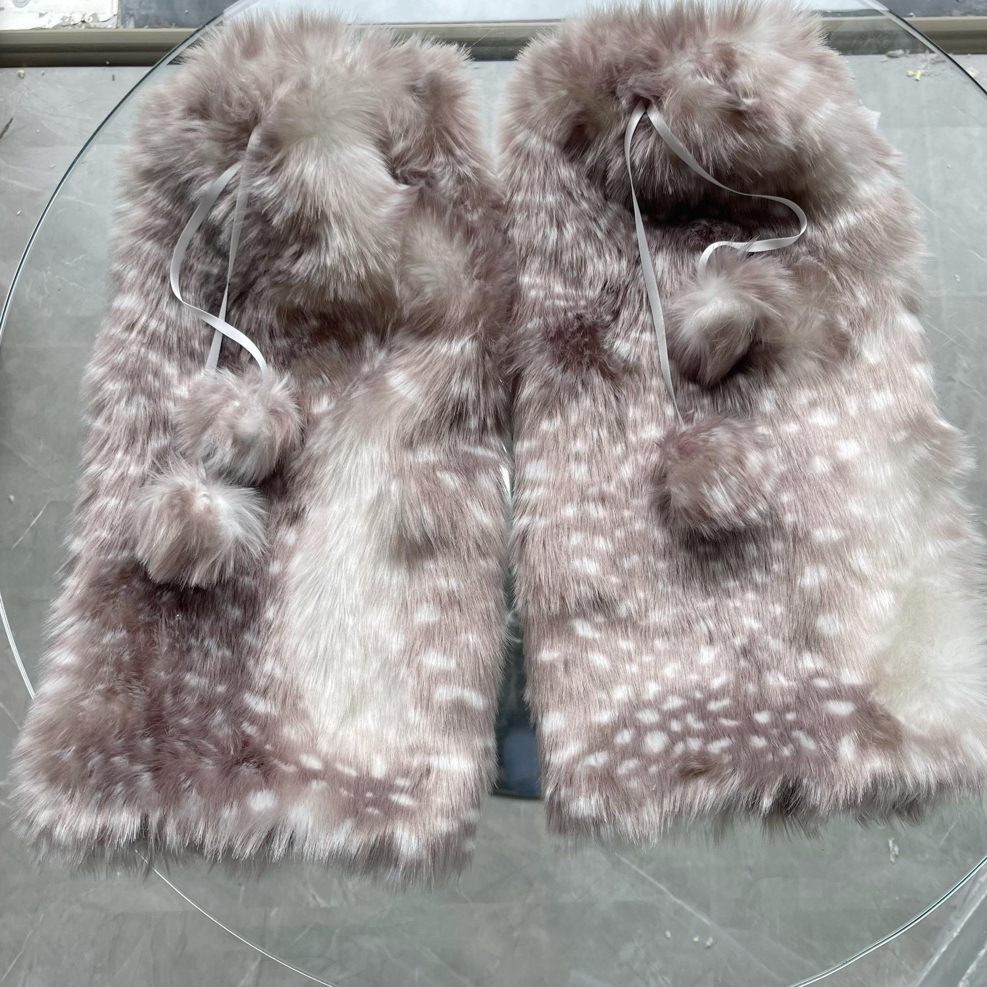 Winter Faux Fur Plush Reindeer Leg Warmers Kawaii Furry Boots Socks Cover Gothic Punk  High Boots Socks Performance Costume
