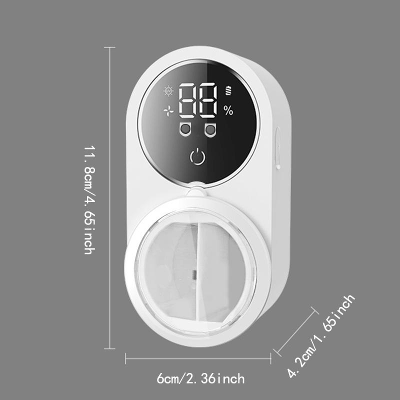 Wall-Mounted Toothbrush Cleaner, Rechargeable Holder with LED Smart Screen, Brush Protector, Toothbrush Storage, Bathroom Accessories, Dustproof Toothbrush Holders, UV Toothbrush Holders