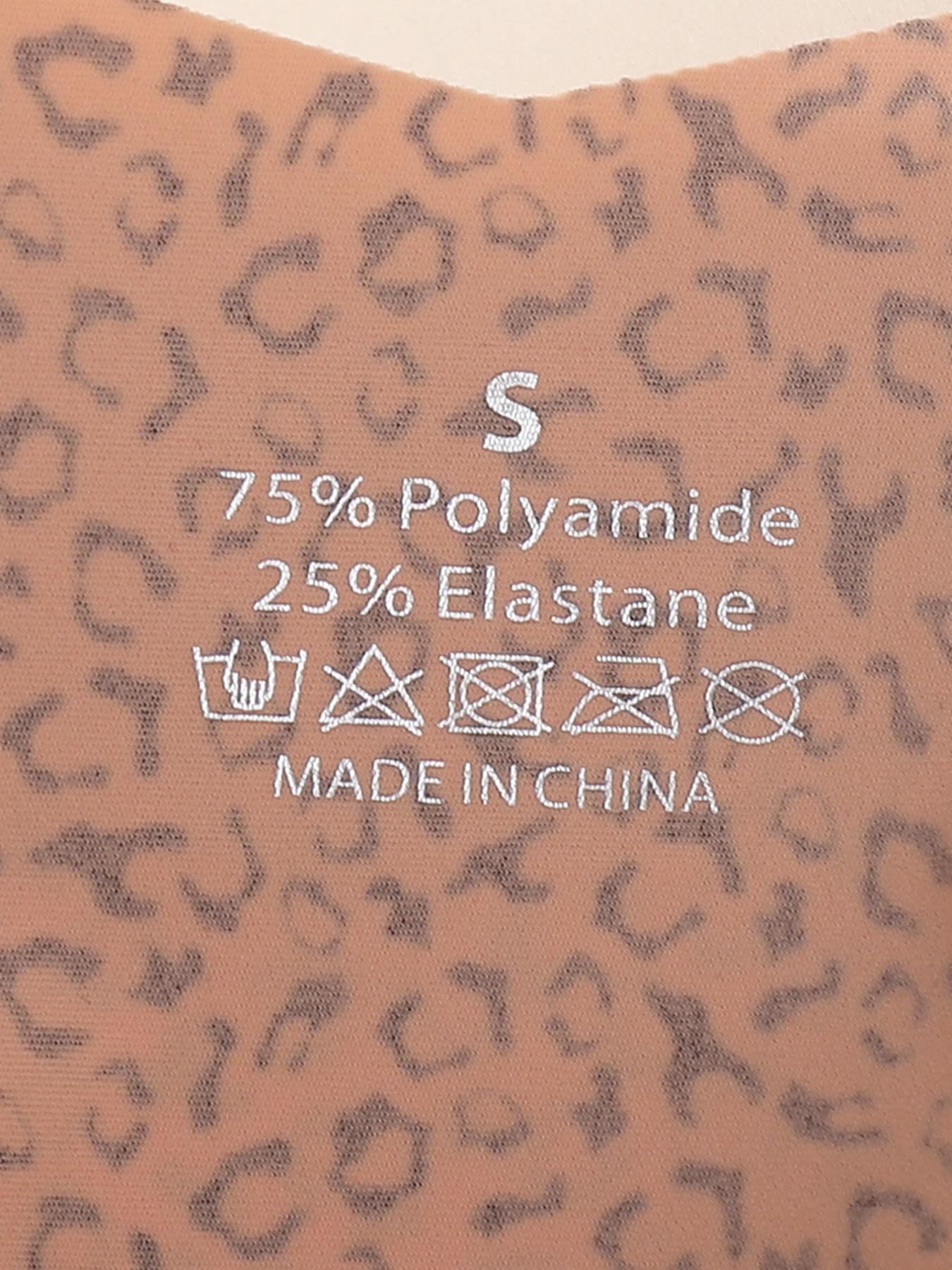 10 Pack Women's Leopard Print Triangle Panties V-Shaped Comfortable Breathable No Show Underwear, All Season Fitted Casual Style