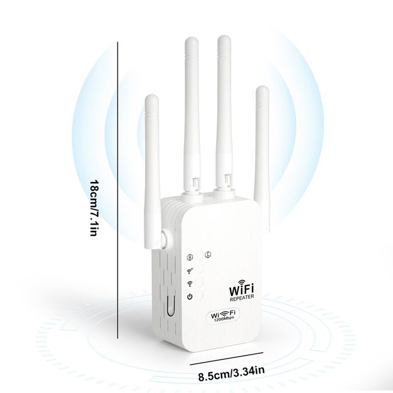 WiFi Extender 2025, 1200Mbps Dual Band (5GHz/2.4GHz) Signal Booster, Covers 10,000 sq. ft & 50 Devices, Repeater with Ethernet Port for Home, Gifts WiFi Extender 2025, 1200Mbps Dual Band (5GHz/2.4GHz) Signal Booster, Covers 10,000 sq. ft & 50 Devices, Repeater with Ethernet Port for Home, Gifts