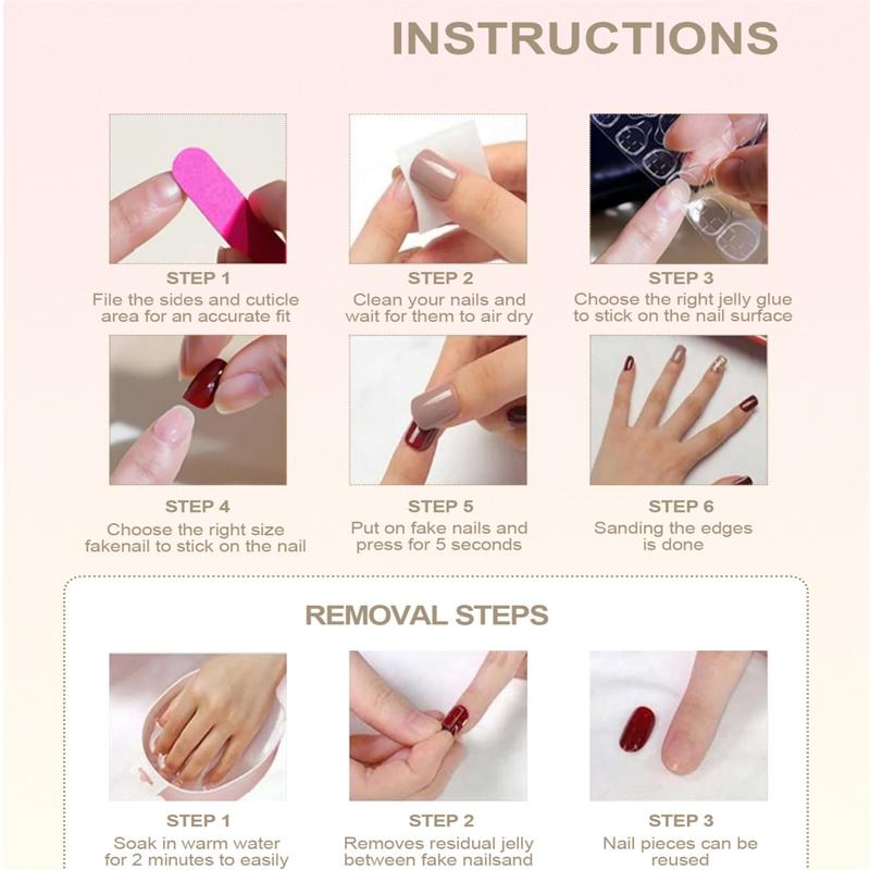 10pcs Handmade Press On Nail Set Extra Long False Nails with Nail Stickers & Blush Charms Box Included for Easy Storage Poly Gel Rhinestone Decor High Quality Glitter