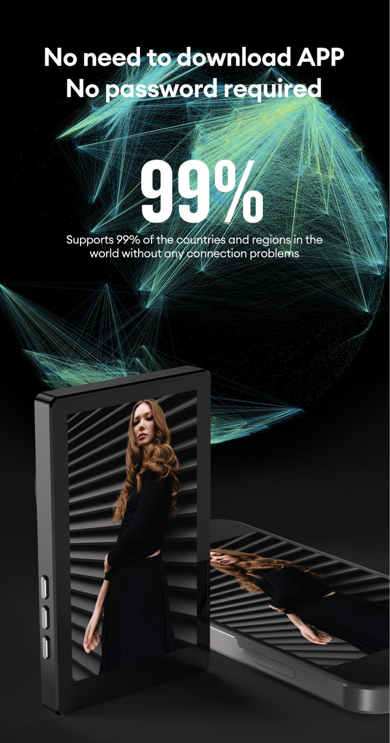 MGALL T20 Magnetic Wireless Self Display, Perfect for Content Creation, Selfies, Videos, Live Broadcasts, Adjustable Screen Ratio, Compatible with iOS, Android & HarmonyOS Mobile Phones