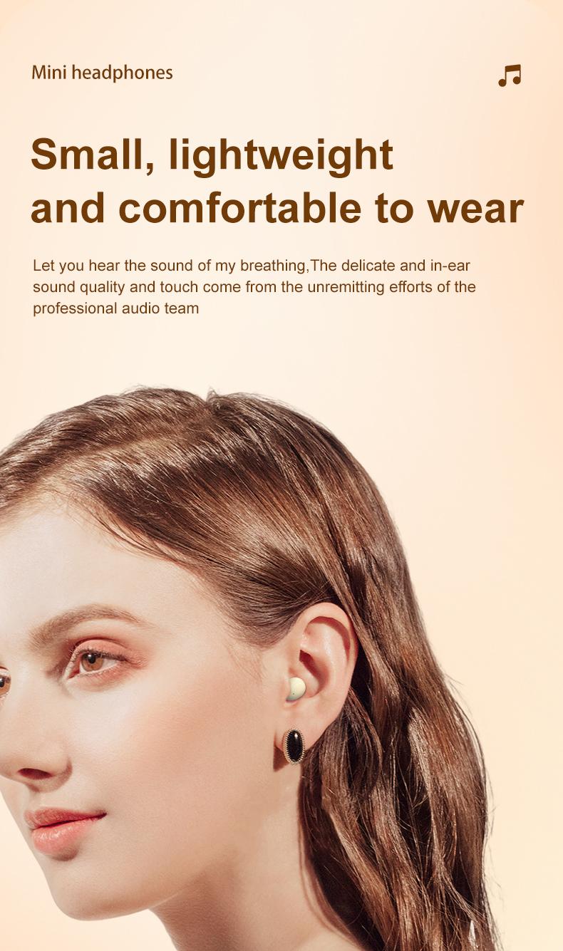 INSONIXN Invisible Sleep Earbuds Ultra-thin In-ear Wireless Bluetooth Earbuds for Sports 3D Stereo Low Latency Dual Noise Reduction Sleep Game Modes IPX5 Waterproof - Electronic  Mother's Day gift