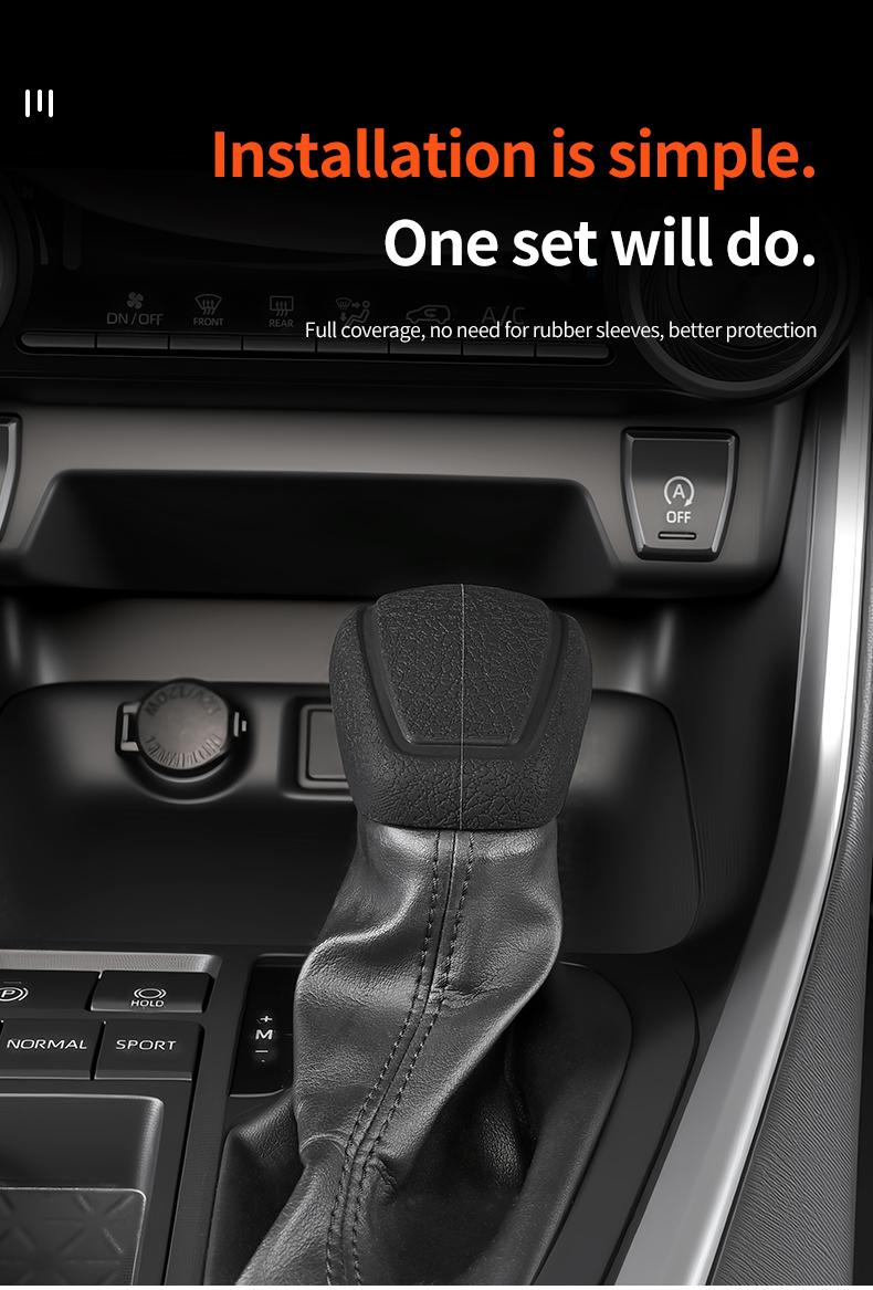 1 piece Car Automatic Gear Lever Shift Handle WaterProof Decoration Cover Shift Handle Knob Cover Kit Non-Slip Wear-resistant Silicone Protective Cover Direct Install Car Supplies Interior Accessories Corolla RAV4 Highlander Venza Harrier Camry For Toyota