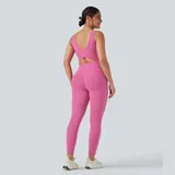 Halara UltraSculpt™ V Neck Tummy Control Butt Lifting Workout Jumpsuit with Pockets