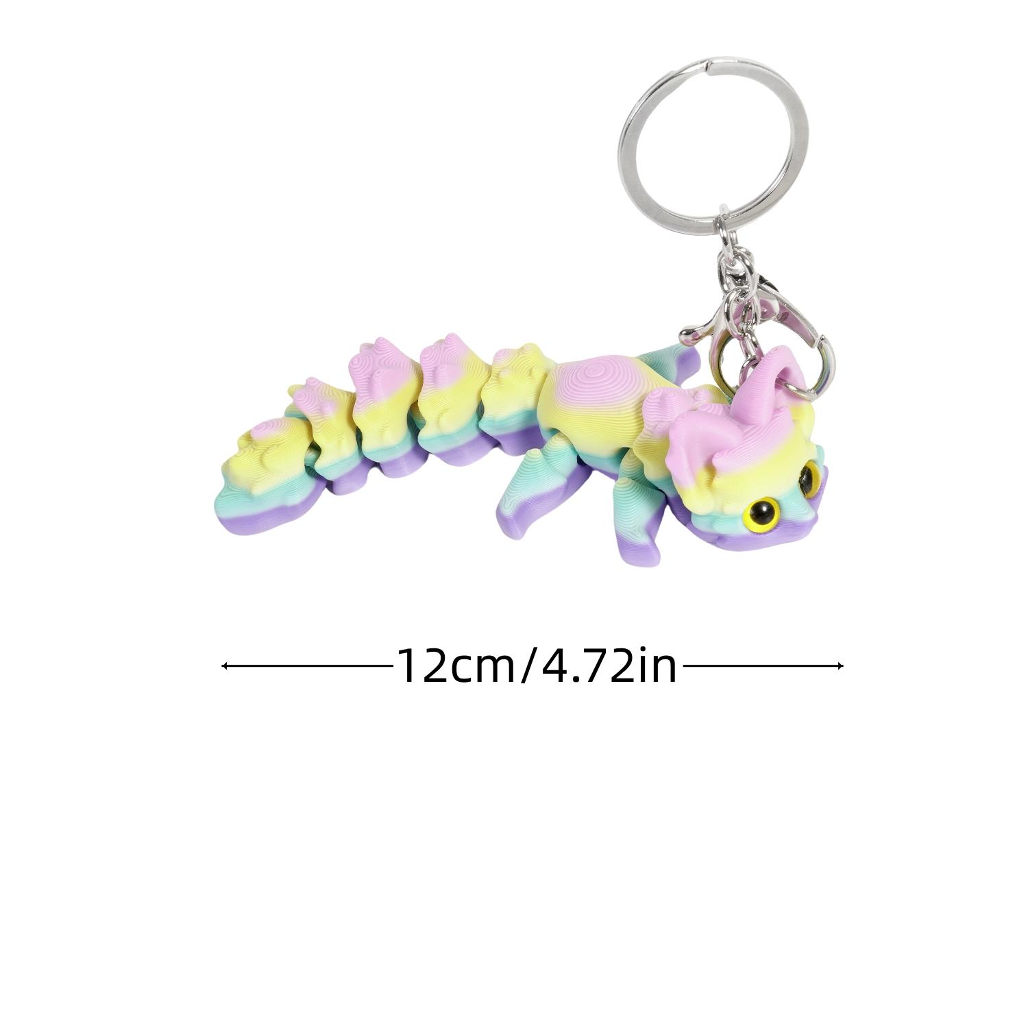 Random Gradient 3D Printed Keychain Gift – Surprise Blind Bag with Skeleton Dog, Octopus, Fox, Long-Tail Fox, or Star, Perfect for Kids, Friends, Party Favors, and Holiday Gifts